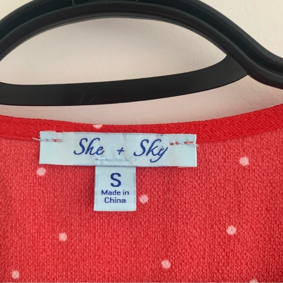 SHE & SKY wrap dress, red - Picture 2 of 3